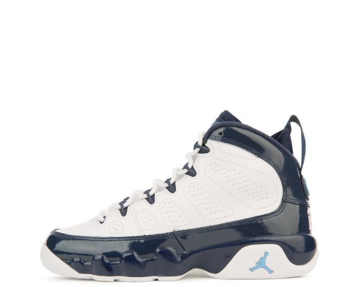 Nike Air Jordan 9 Retro GS White University Blue 302359-145 Size 7Y w/ Box Kids Air Jordan Retro 9 GS UNC White University Blue  main image 4