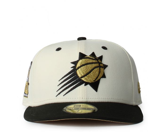 NEW ERA CAPS Phoenix Suns Chrome Fitted Hat ICE-07-BLKPU - Shiekh