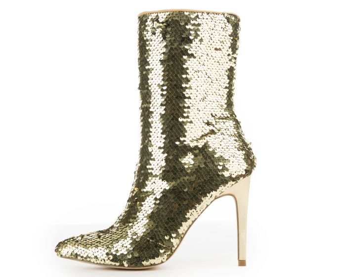 CAPE ROBBIN Gigi-9 Gold Bootie GIGI-9/GOLD - Shiekh