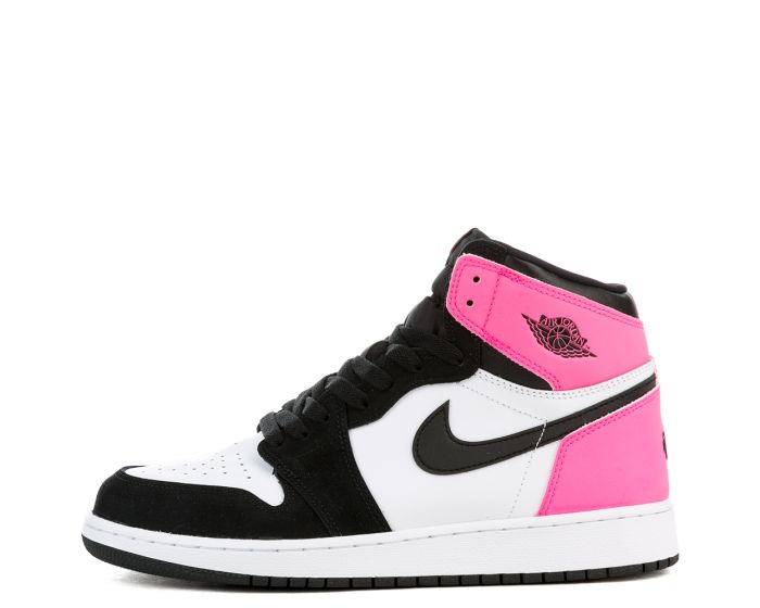 pink and black jordan ones