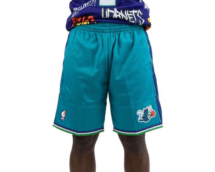 MITCHELL AND NESS Charlotte Hornets 1994-95 Alternate Swingman Shorts  SMSHAC18011-CHOPURP94 - Shiekh