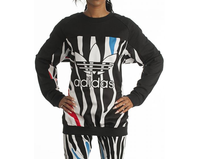 レディースウェア BLACK S GUESS Women's Midge Sweatshirt, Jet Black at Amazon Women's