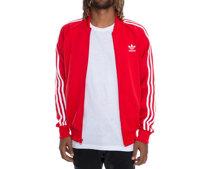 adidas superstar track jacket red