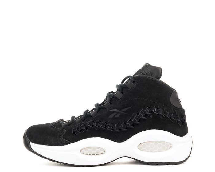 reebok question mid white and black