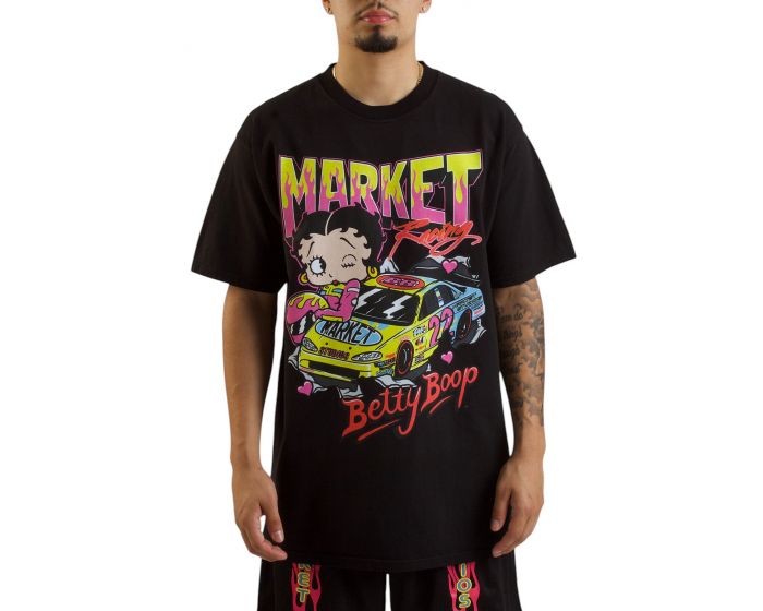 MARKET Betty Boop Racing T-shirt MKT25Q2-SS0524BLK - Shiekh