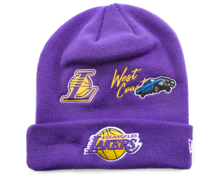 New Era Strick Wintermütze Beanie WAFFLE Los Angeles Lakers