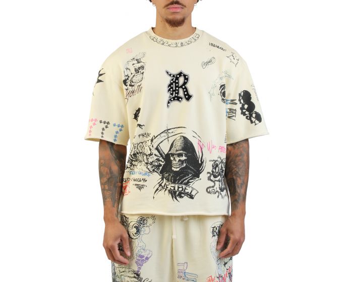 REBEL MINDS Culture T-Shirt 610-31101CRM - Shiekh