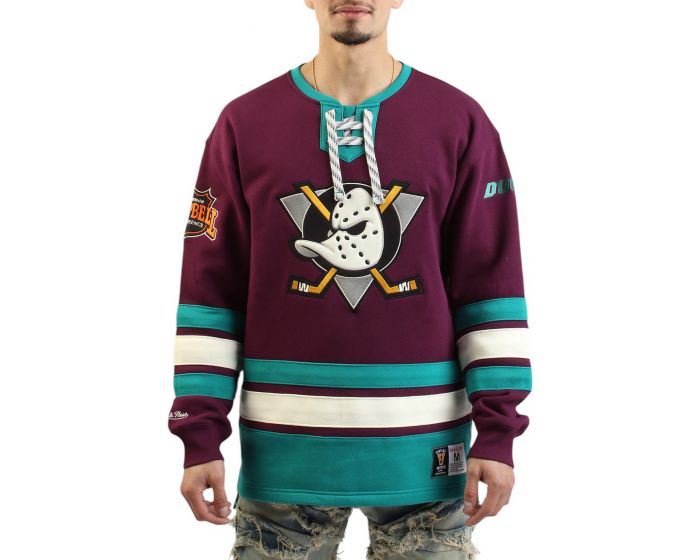 Mitchell & Ness Men's NHL Heritage Lace-Up Crew Vintage Logo Kings
