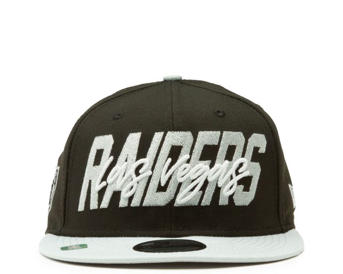 NEW ERA 9/fifty 2022 Las Vegas raiders HAT cap draft snapback silver logo  nwt