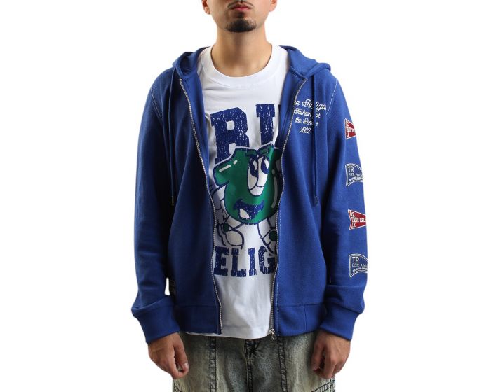 TRUE RELIGION French Terry Zip Hoodie 109387-MAZBLU - Shiekh