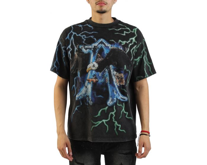 FIRST ROW Thunder Eagle T-Shirt FRT2254B-BLK - Shiekh
