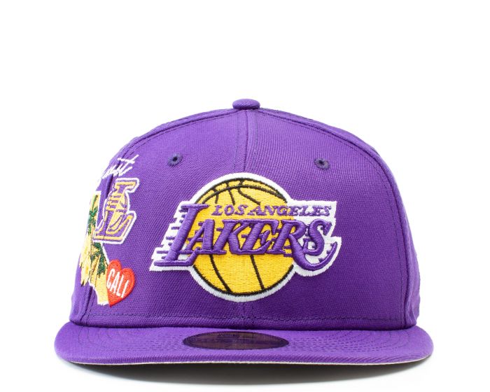 Los Angeles Lakers CITY CLUSTER Purple Fitted Hat by New Era