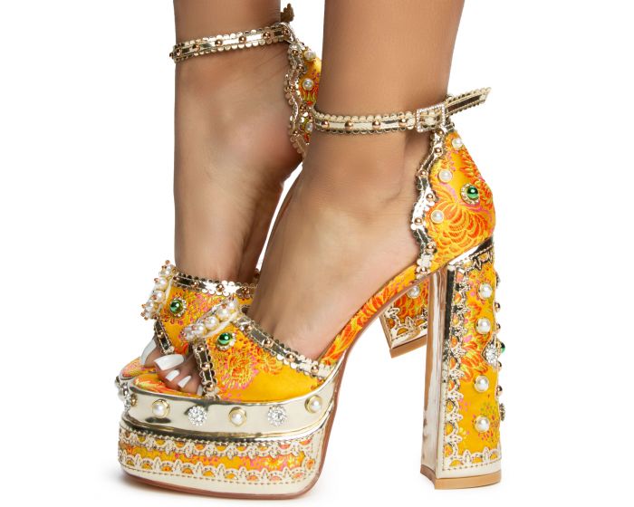 ☆chice☆ AZALEA WANG Cici-New Bedazzled Platform High Heel CICI-NEW