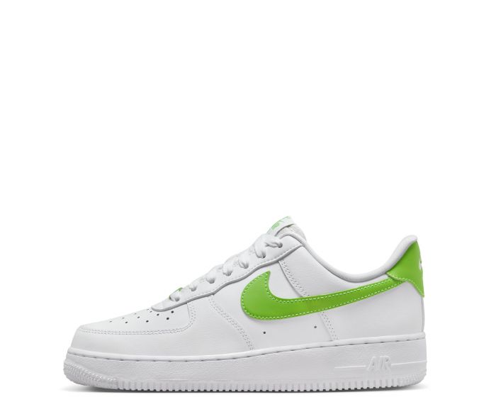 Nike Women's Air Force 1 '07 Shoes, Size 6, White/Action Green