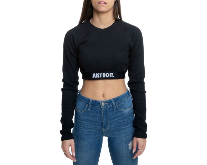 NIKE Sportswear Long Sleeve Crop Top BV5179 010 - Shiekh