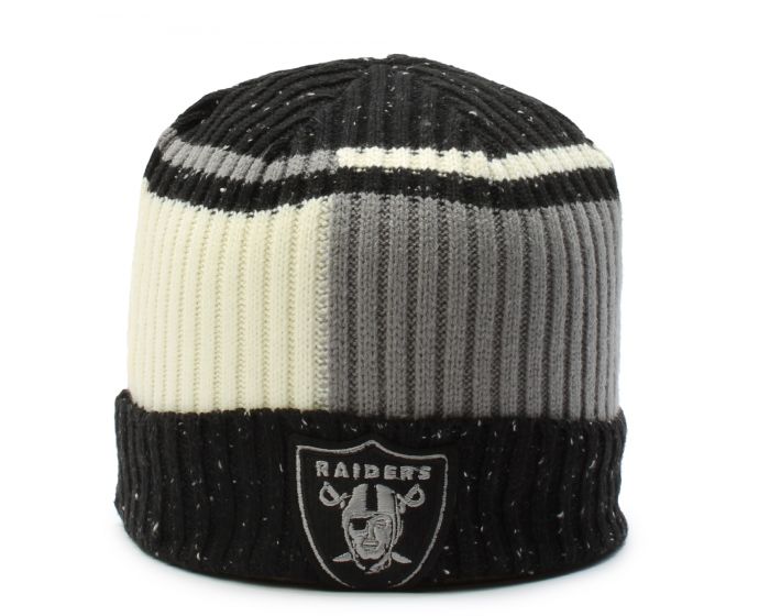 帽子 VALLAD STUDIO BEANIE CAP BLK/WHT PRO STANDARD Las Vegas Raiders Speckled Block Beanie