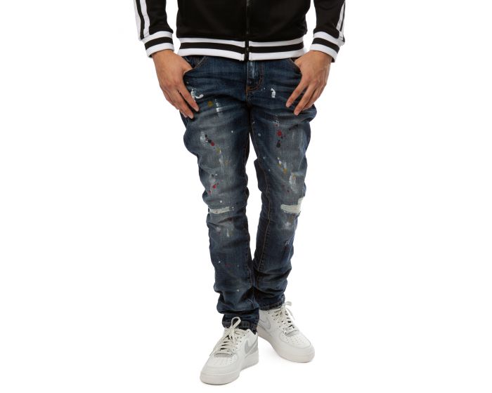 FOREIGN LOCALS Sketti Paint Drop Jeans FL0065DSW Shiekh