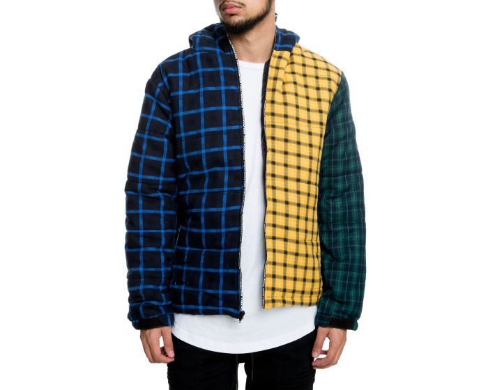 PINK DOLPHIN The Triple Plaid Puffer in OH11805TPJMU - Shiekh