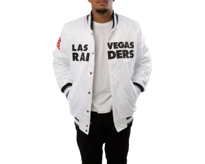 STARTER Las Vegas Raiders White Red Jacket LS200572-RAD - Shiekh