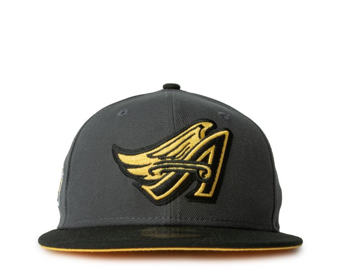 NEW ERA CAPS Los Angeles Angels Black Gray 59Fifty Fitted Cap 70740306 -  Shiekh