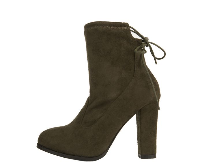 SHIEKH Solvang-A1 High Heel Ankle Boot SOLVANG-1A/OLIVE - Shiekh