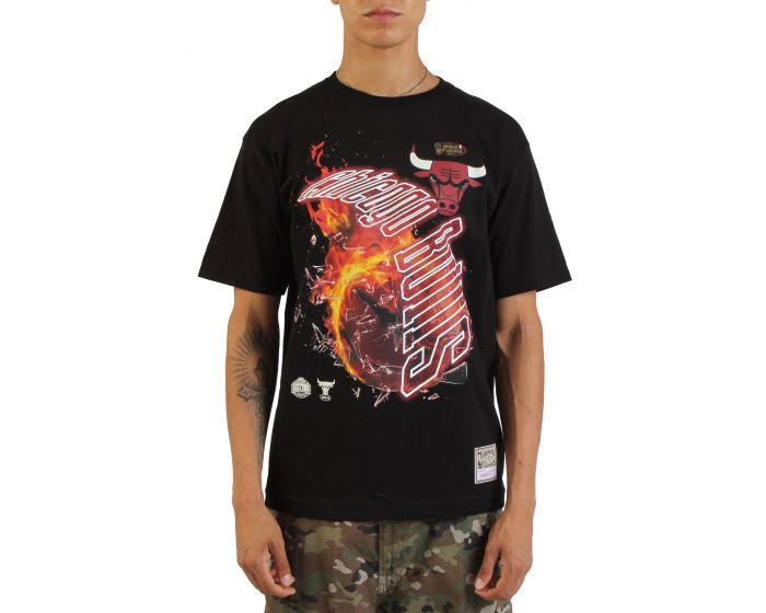 MITCHELL AND NESS NBA Chicago Bulls Blaze T-Shirt TP12212-CBUBLCK