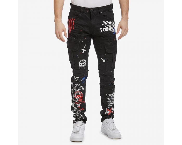 中国長城 remake embroidery cargo pants DESIGNERS) 2000'S 中国長城 GREAT CHINA WALL REMAKE