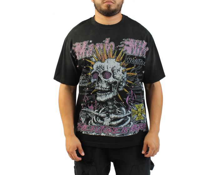 AKS Skull Spike T-Shirt SAJAN26TS_01 - Shiekh