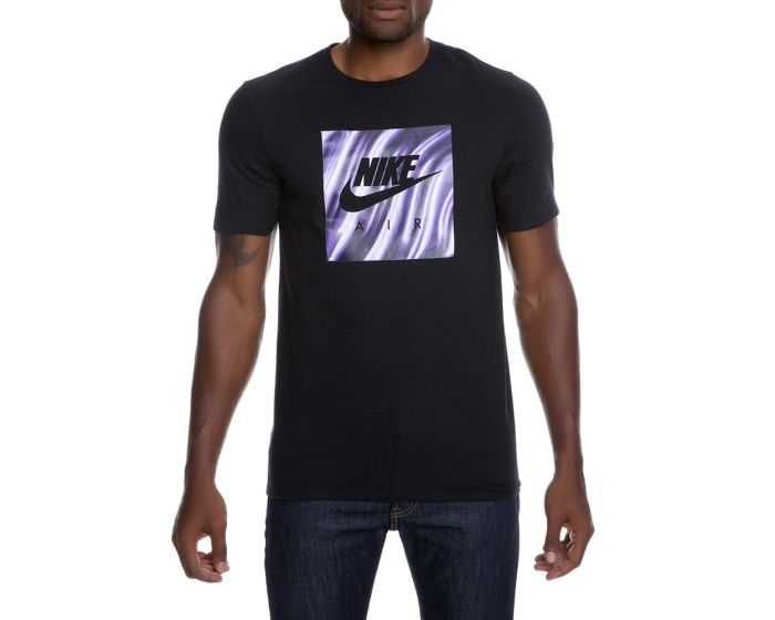 black and purple nike shirt
