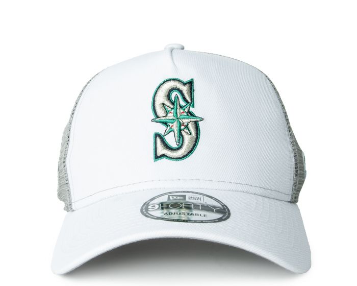 Seattle Mariners Royal Visor New Era A-Frame Trucker 9FORTY Snapback