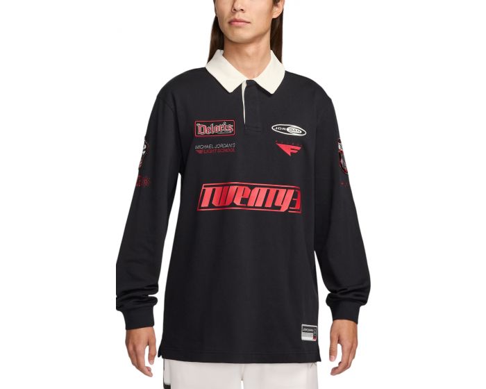 JORDAN Long-Sleeve Rugby Top HF9323 010 - Shiekh
