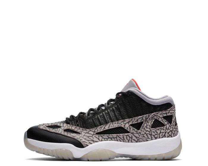 jordan 11 retro low black fire red cement grey