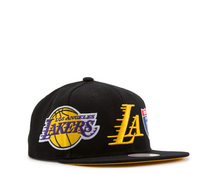 Mitchell & Ness, Accessories, Mitchell Ness Los Angeles Lakers Champs Pro  Crown Snapback Hat Cap Black Rare