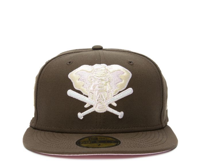 Oakland Athletics Custom Khaki 59Fifty Fitted Hat by MLB x New Era