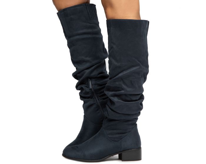 TWIN TIGER FOOTWEAR Trixie-03 Below The Knee Boots TRIXIE-03-NAVY - Shiekh