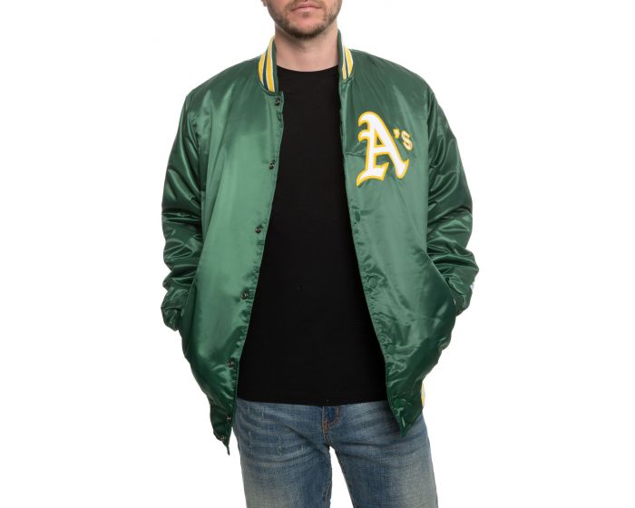 Starter Oakland Athletics Nylon Half-Zip Jacket S / Athletics Green Mens Sportswear