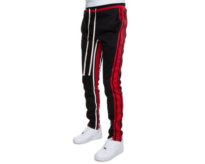 double stripe track pants mens