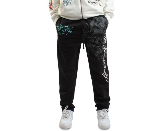 【Ed Hardy】エドハーディー Cyber ラインストーン Track Pants EdHardy-EHWP8002-2-Black-W-
