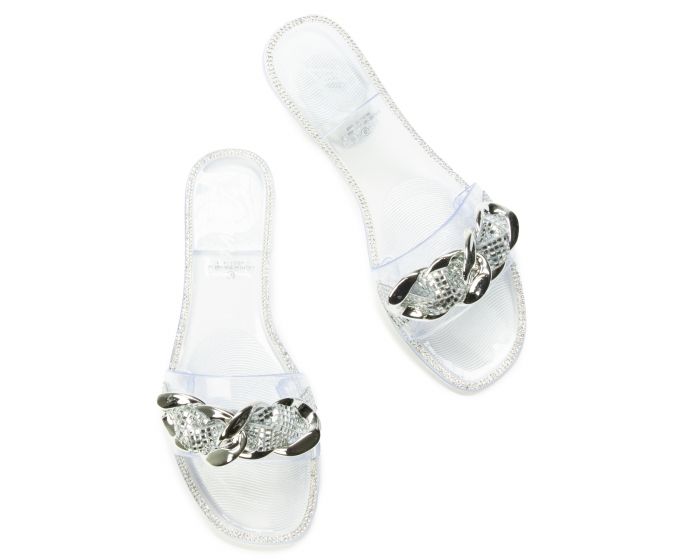 LILIANA Jelli-96 Flat Jelly Sandal JELLI-96-CLR - Shiekh