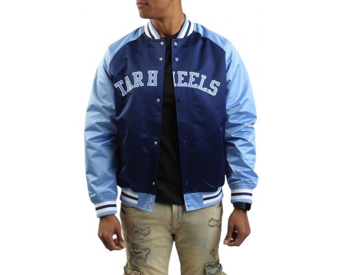MITCHELL AND NESS NCCA NORTH CAROLINA VINTAGE LOGO JACKET MITCHELL AND NESS NCCA NORTH CAROLINA VINTAGE LOGO JACKET