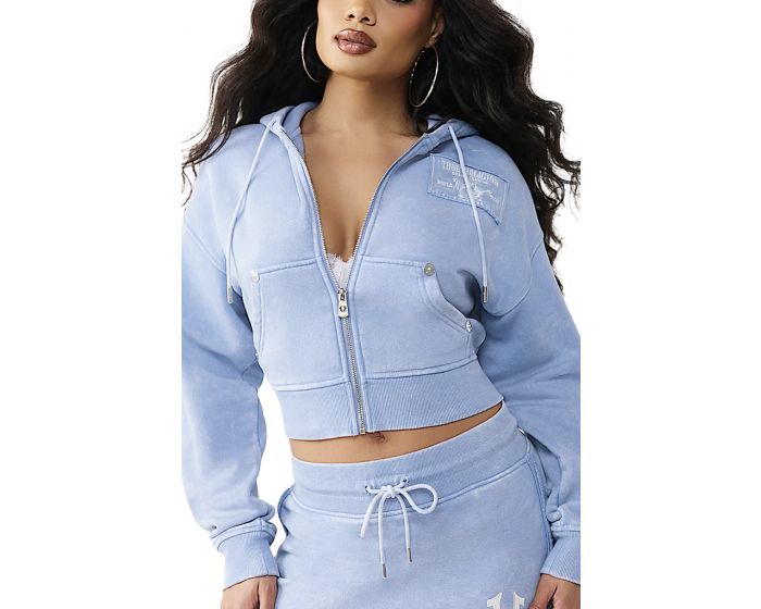 TRUE RELIGION Vintage Washed Zip-Up Hoodie 209881-4943 - Shiekh