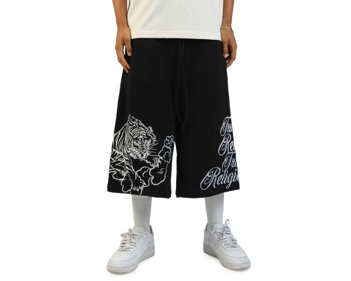 TRUE RELIGION Script Fleece Short 110337-1001 - Shiekh
