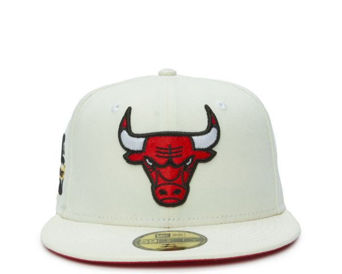 New Era Chicago Bulls Casino Cherry AJ11 59FIFTY Fitted Hat, White/Red, Size: 7 1/2 1750, Polyester