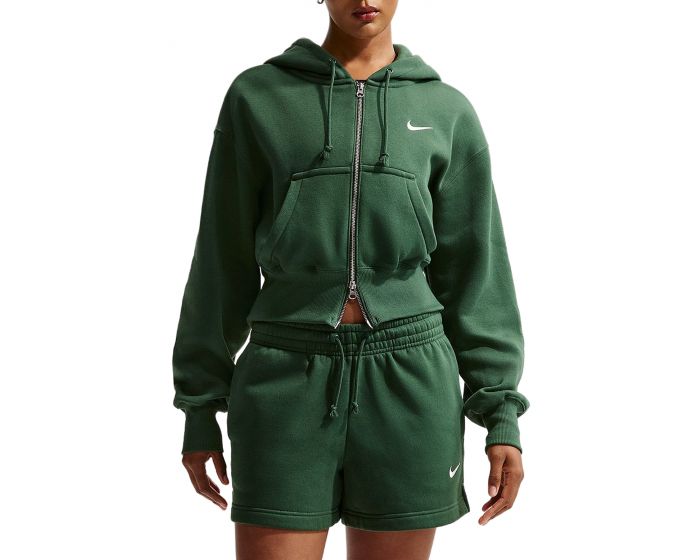NIKE Sportswear Phoenix Fleece Loose Full-Zip Cropped Hoodie