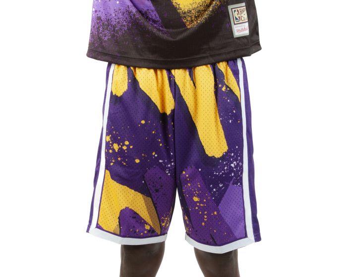 NBA Los Angeles Lakers Hardwood Classic Hyber Hoops Mitchell & Ness Mens  Purple Swingman Shorts – Stephen Sports