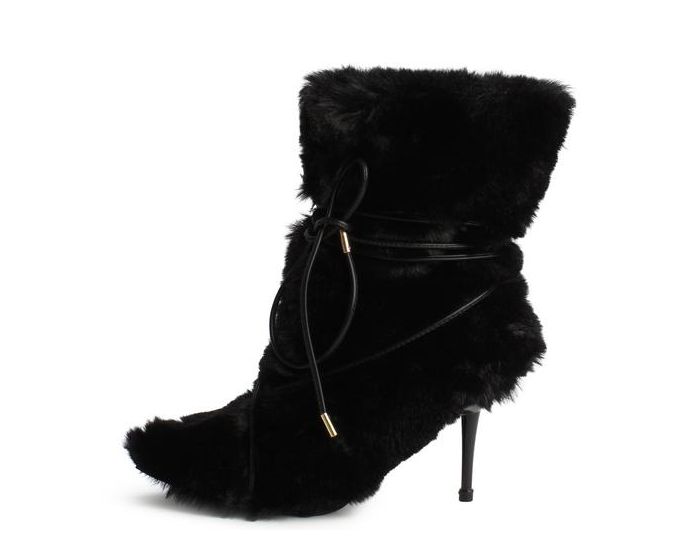 MCK FASHION INC. Chills-01High Heel Fur Boot CHILLS-01-BLK - Shiekh