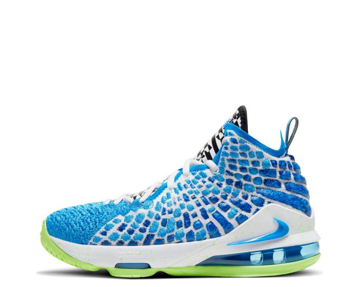 lebron james shoes blue and green