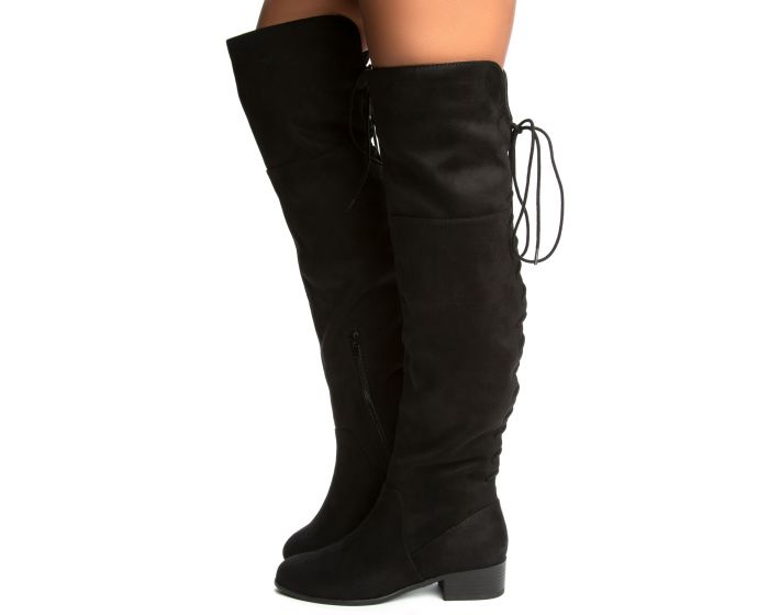 SODA Barbra-S Over The Knee Boot FD BARBRA-S-BLK - Shiekh