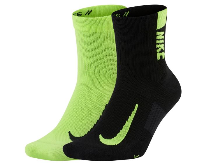 NIKE 2-Pair Multiplier Running Ankle Socks SX7556 903 - Shiekh