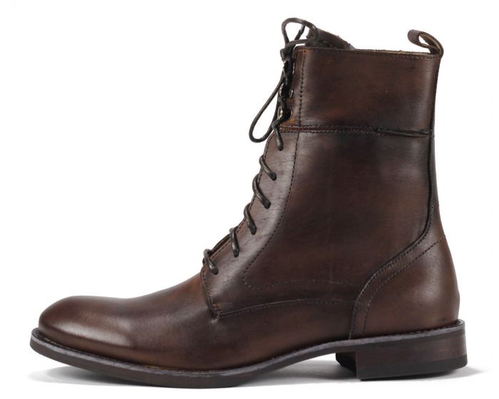 JD Fisk Men\'s Matteson Combat Boot J.D. FISK Brown Leather & Wool 8 main image 4